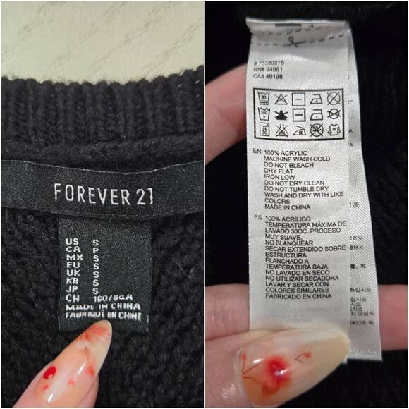 Forever 21 Studded Cable Knit Sweater(J012)-Size S for Women - Picture 8 of 10